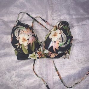 Floral bikini top